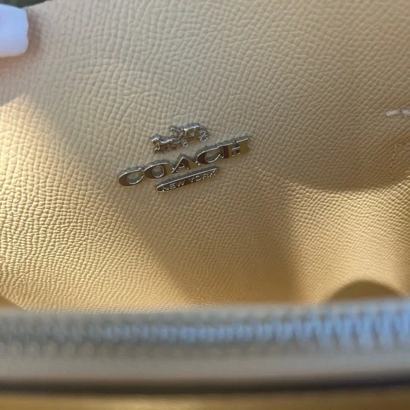 Coach Signature Canvas Yellow/Hay Mollie 25 Tote - Picture 9 of 10